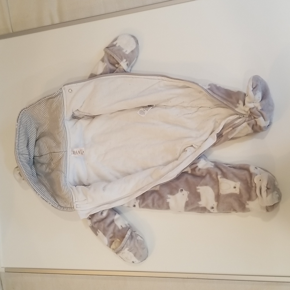 Carter's Gray Bear Print Footie - Picture 7 of 9